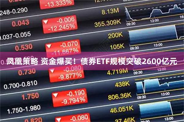 凤凰策略 资金爆买！债券ETF规模突破2600亿元