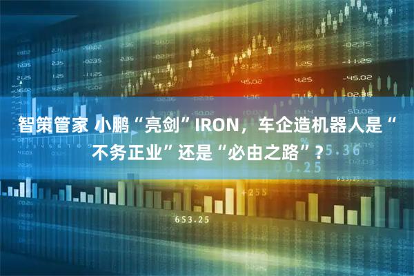 智策管家 小鹏“亮剑”IRON，车企造机器人是“不务正业”还是“必由之路”？